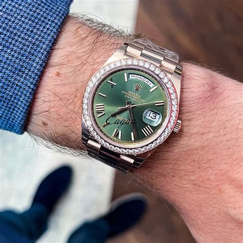 olive green day date rolex|rolex day date 40 everose.